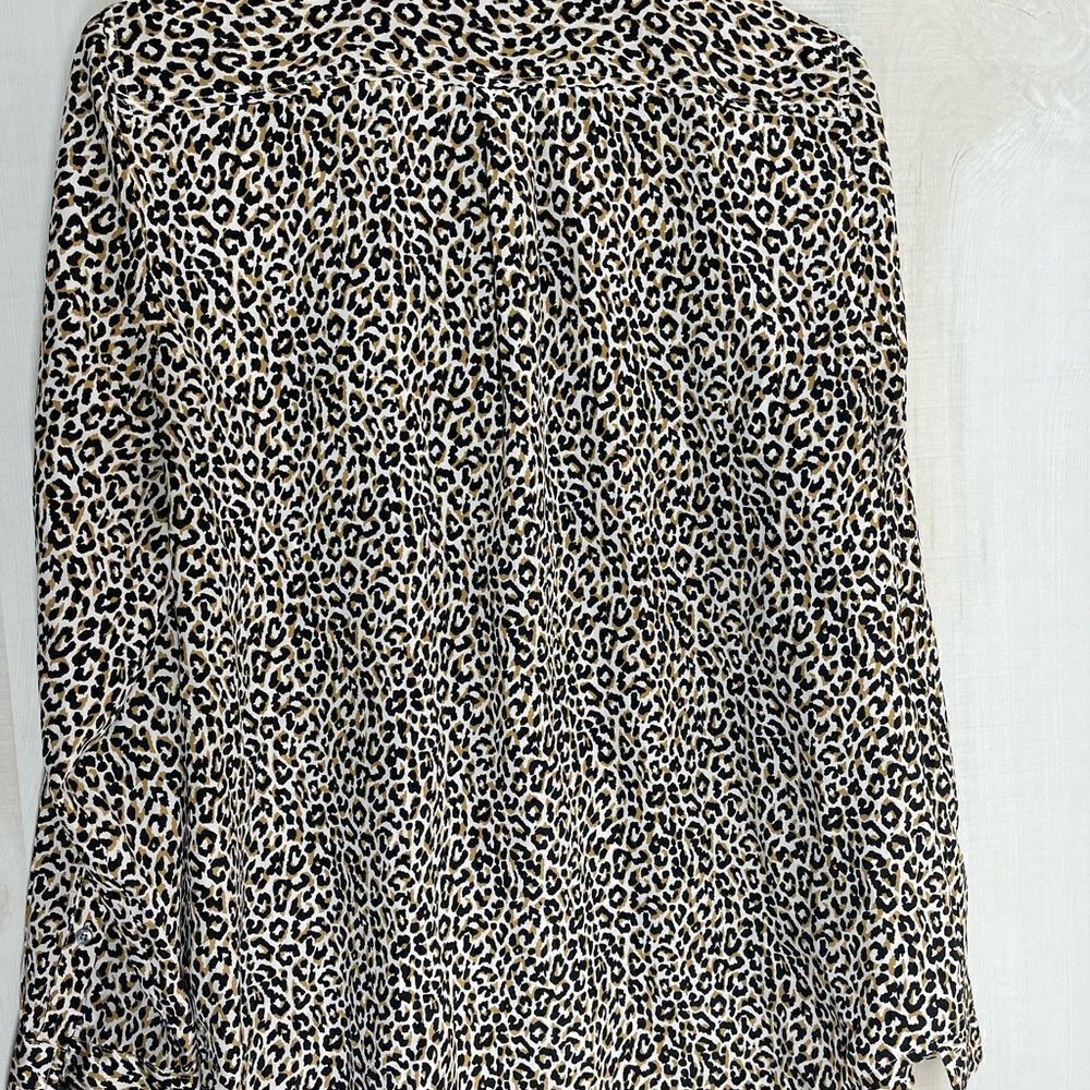 J. Crew ladies animal print blouse, size 10 - Picture 8 of 10